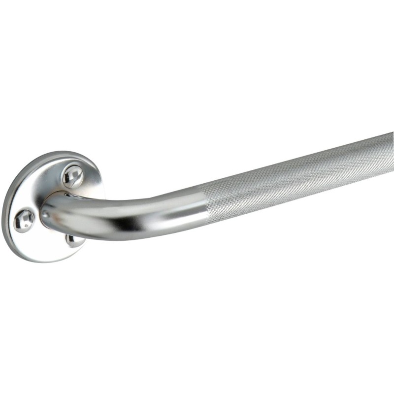 EXPOSED MOUNT, KNURLED 16"Grab Bar Polished Stainless Steel