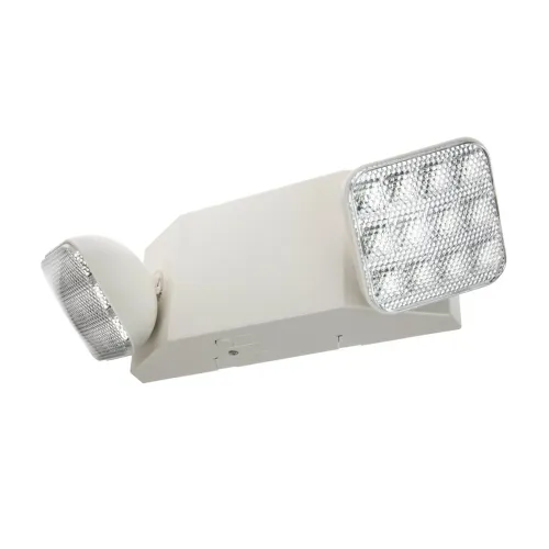 LED Dual-Head Emergency Light Adjustable Light Heads White | LS-EML033