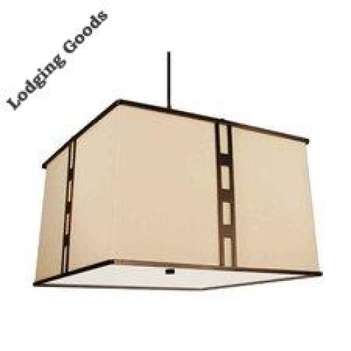 Lobby Pendant Bronze Metal Frame & Whte Acrylic Diffuser