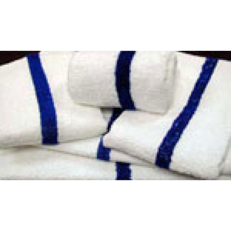 Pool Towels - Blue Center Stripe