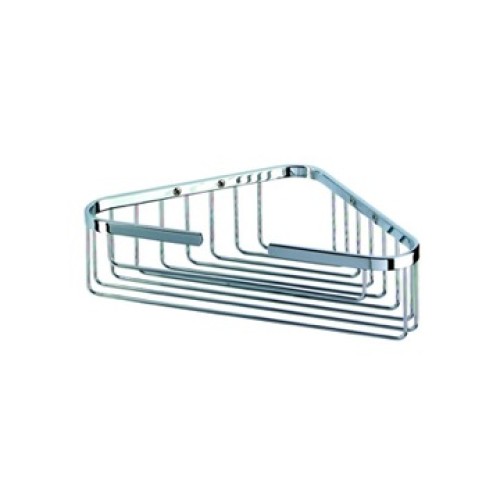 2 Tier Corner Medium Basket - Polished Chrome