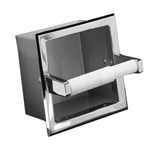 Recessed Extra Paper Roll Holder - Satin Nickel