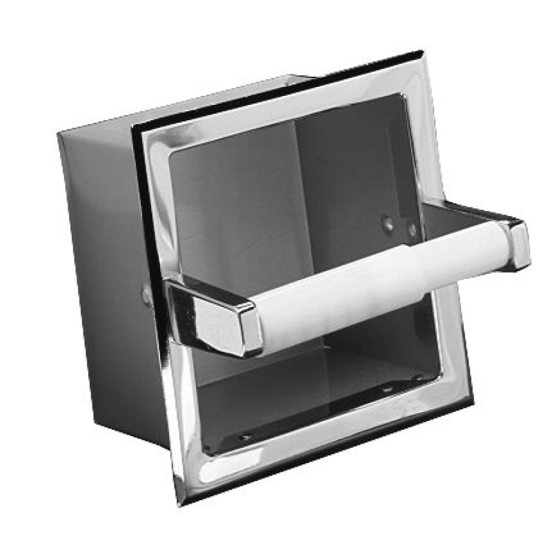 Recessed Extra Paper Roll Holder - Polished Chrome