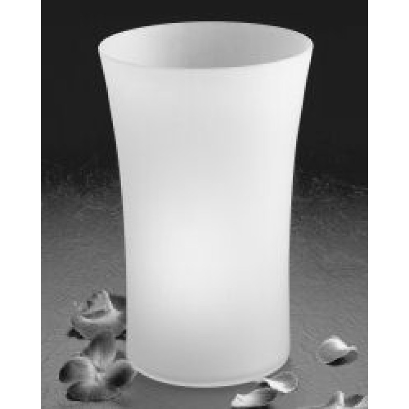 Frosted Glass Wastepaper Basket - Frosted Glass