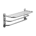 24" Towel Shelf with Double Bar / Semi-Concealed Mount - Polished Chrome