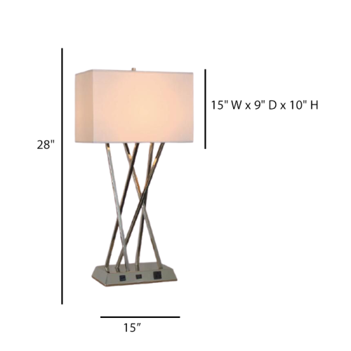 Single Table Lamp with USB Port