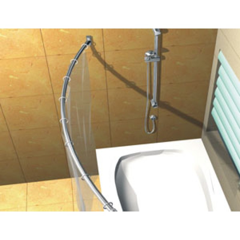 Round Curved Shower Rod