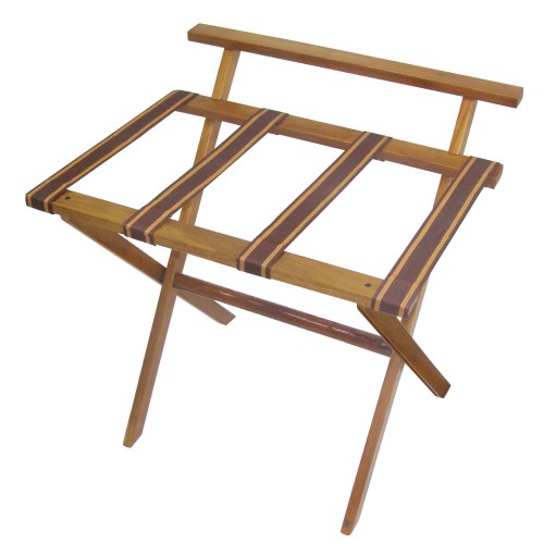 Hardwood Luggage Rack with Backrest