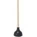 Flexible plunger 18" wood handle