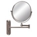 Circular Wall Mount Mirror, Brushed Stainless Steel