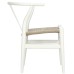 Amish Dining Wood Armchair in White