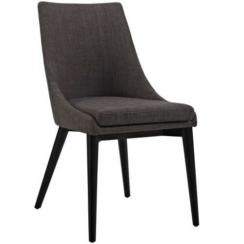 Viscount Fabric Dining Chair in Brown