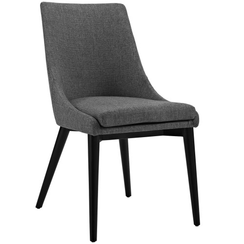 Viscount Fabric Dining Chair in Gray