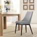 Viscount Fabric Dining Chair in Light Gray