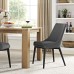 Viscount Fabric Dining Chair in Gray