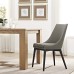 Viscount Fabric Dining Chair in Granite