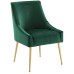 Discern Upholstered Performance Velvet Dining Chair in Green