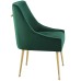 Discern Upholstered Performance Velvet Dining Chair in Green