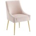 Discern Upholstered Performance Velvet Dining Chair in Pink