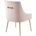 Discern Upholstered Performance Velvet Dining Chair in Pink