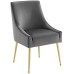 Discern Upholstered Performance Velvet Dining Chair in Gray