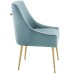 Discern Upholstered Performance Velvet Dining Chair in Light Blue