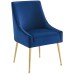 Discern Upholstered Performance Velvet Dining Chair in Navy