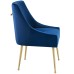 Discern Upholstered Performance Velvet Dining Chair in Navy