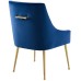 Discern Upholstered Performance Velvet Dining Chair in Navy