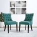 Regent Tufted Fabric Dining Side Chair in Teal