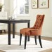 Regent Tufted Fabric Dining Side Chair in Orange