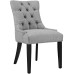 Regent Tufted Fabric Dining Side Chair in Light Gray