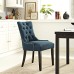 Regent Tufted Fabric Dining Side Chair in Azure