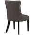 Regent Tufted Fabric Dining Side Chair in Brown