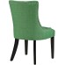 Regent Tufted Fabric Dining Side Chair in Kelly Green