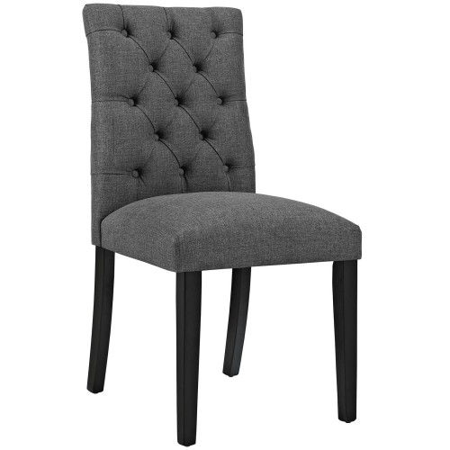 Duchess Fabric Dining Chair in Gray