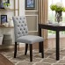 Duchess Fabric Dining Chair in Light Gray