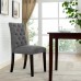 Duchess Fabric Dining Chair in Gray