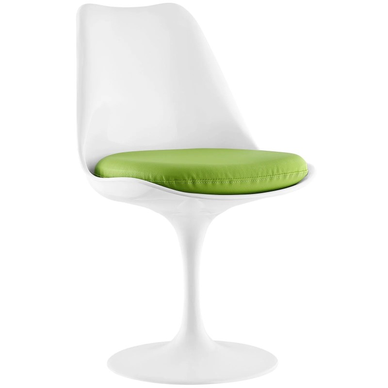 Lippa Dining Vinyl Side Chair in Green