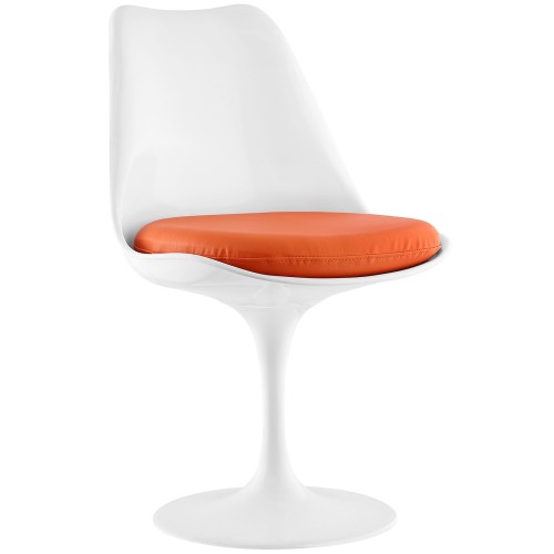 Lippa Dining Vinyl Side Chair in Orange