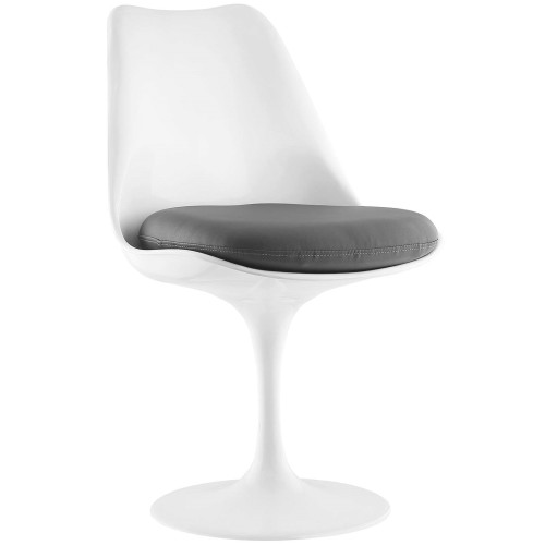 Lippa Dining Vinyl Side Chair in Gray