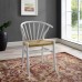 Flourish Spindle Wood Dining Side Chair in White