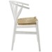 Flourish Spindle Wood Dining Side Chair in White