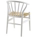 Flourish Spindle Wood Dining Side Chair in White