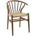 Flourish Spindle Wood Dining Side Chair in Walnut