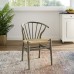 Flourish Spindle Wood Dining Side Chair in Gray