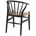 Flourish Spindle Wood Dining Side Chair in Black