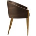 Cooper Faux Leather Dining Armchair in Gold