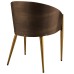 Cooper Faux Leather Dining Armchair in Gold