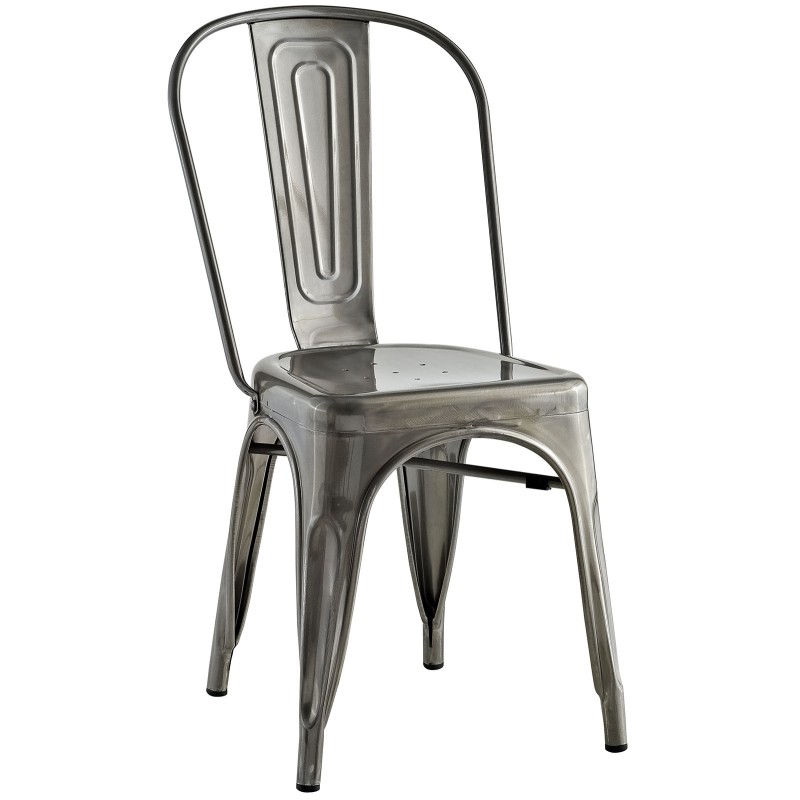 Promenade Side Chair in Gunmetal